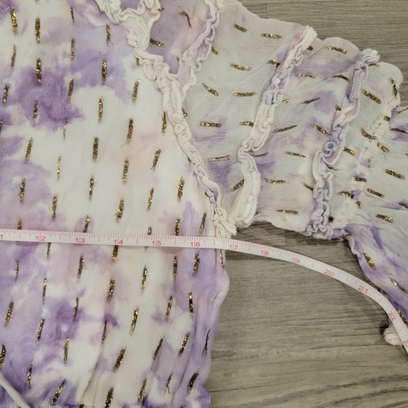 HEMANT & NANDITA Mini Purple Ruffle Dress Size Small - Picture 7 of 11